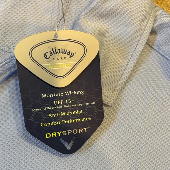 Callaway Sky Blue Polo with Bold Black Accent - Picture 5 of 8